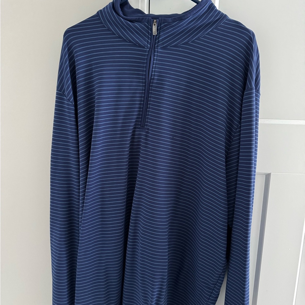 FootJoy Blue and White Striped Pullover